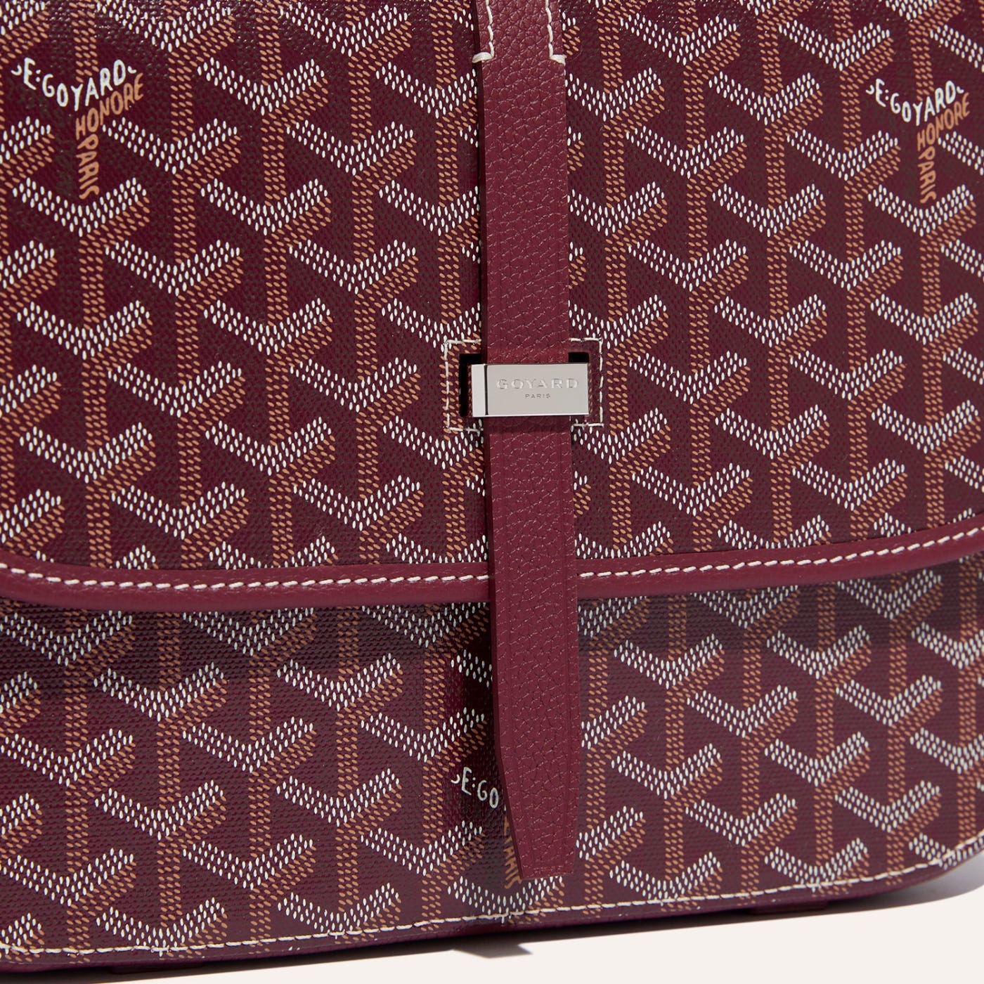 Goyard Belvedere MM Bag Burgundy - Image 5